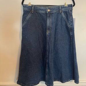 BNWT High Waist Midi Denim Skirt by H&M